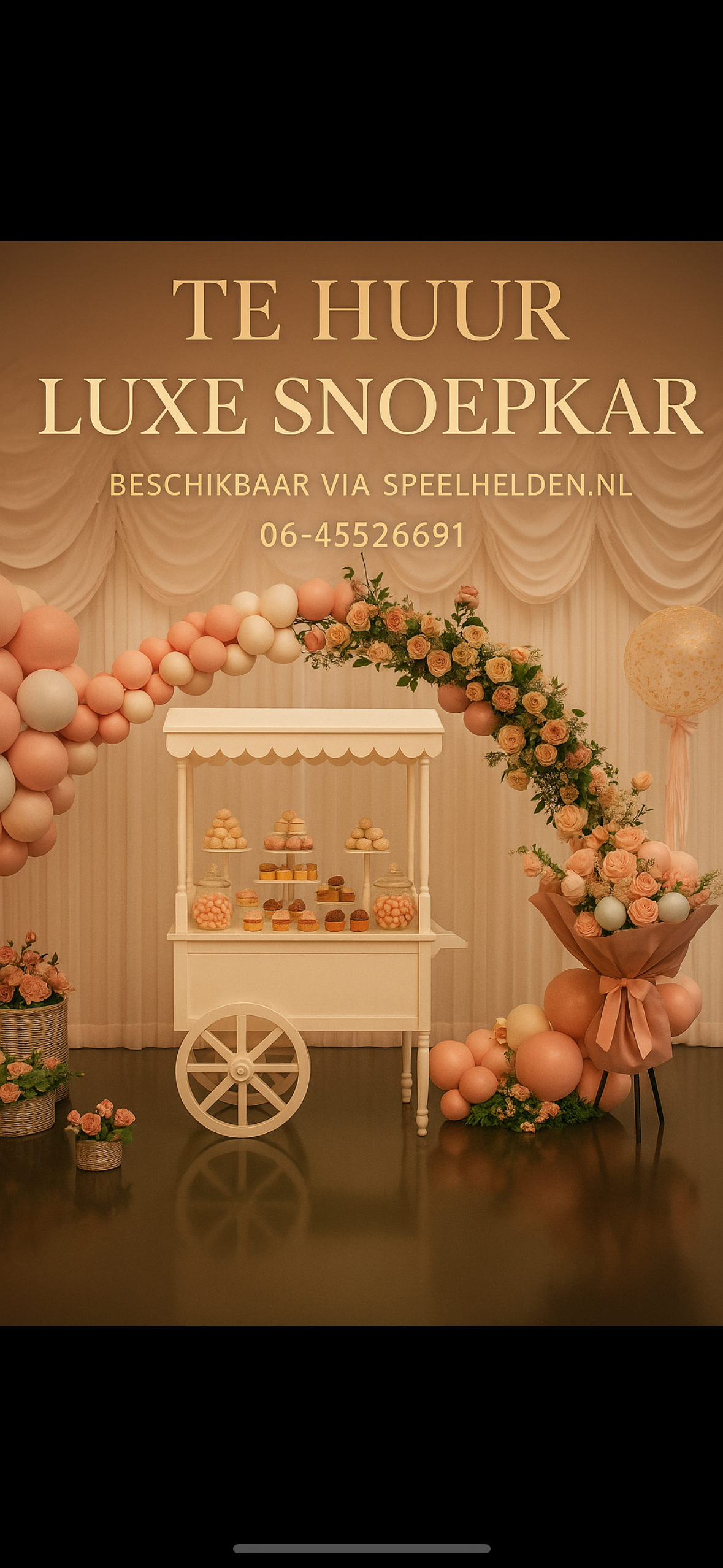 Snoepkar wit verhuur