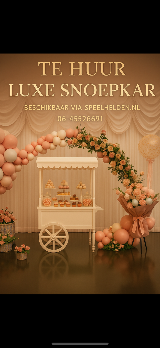 Snoepkar wit verhuur