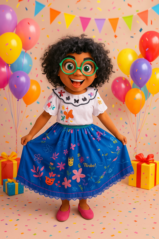 🌺 Encanto Mirabel mascotte verhuur 🌺
De vrolijke Mirabel uit Encanto komt jouw feestje onvergetelijk maken! ✨
