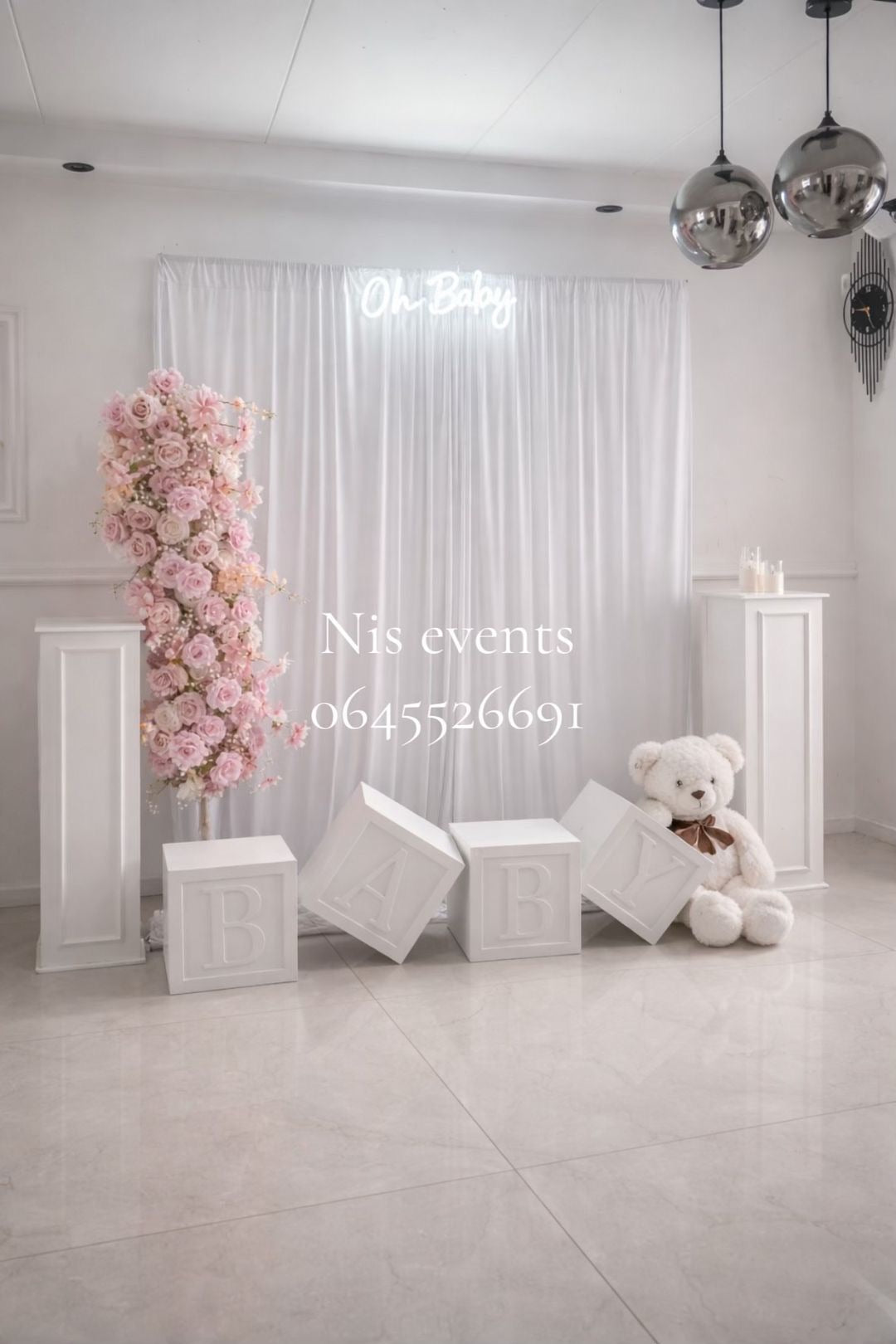 Babyshower decoratie verhuur