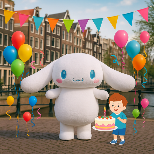 Cinnamoroll Mascotte Verhuur 🎀 Schattigheid gegarandeerd – Cinnamoroll brengt de magie naar jouw feest!