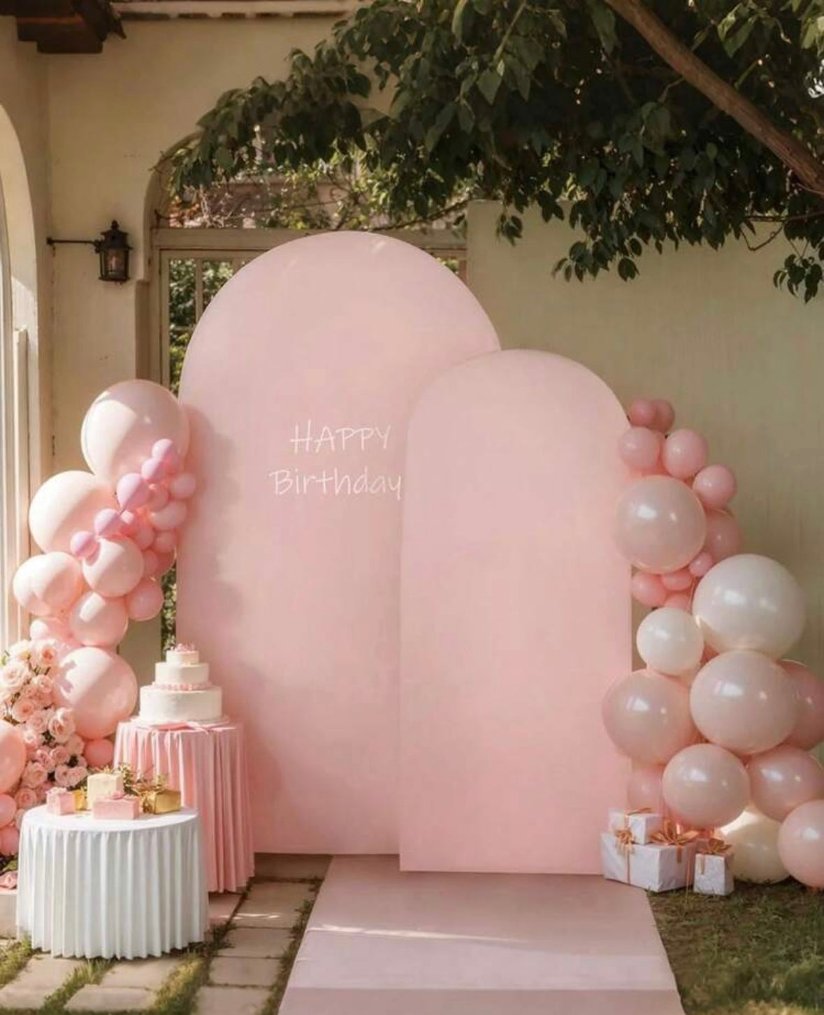 Luxe Roze Backdrop Set