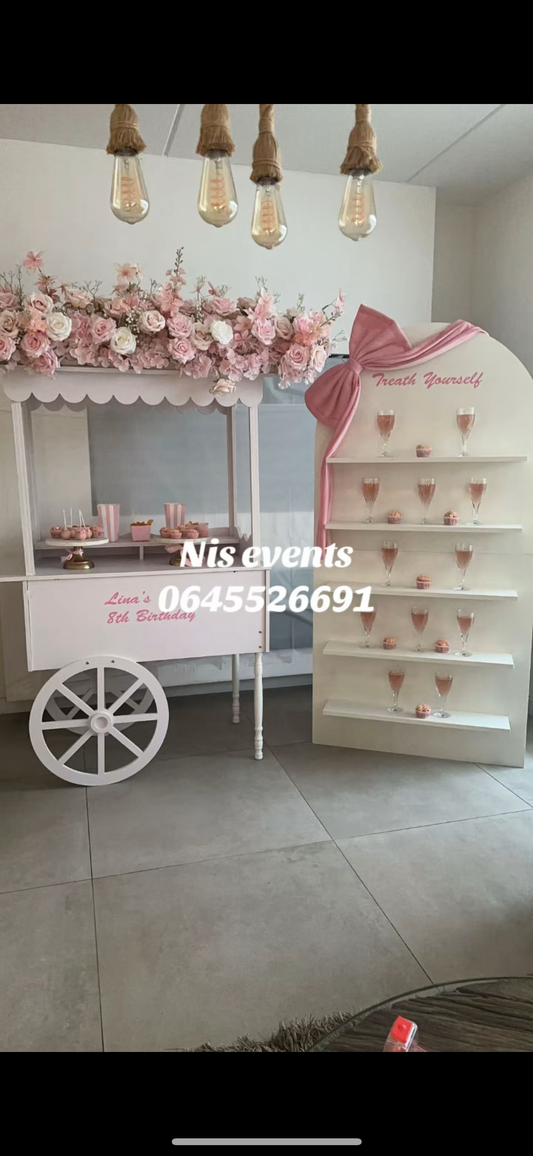 Candycart & bedankjes wall