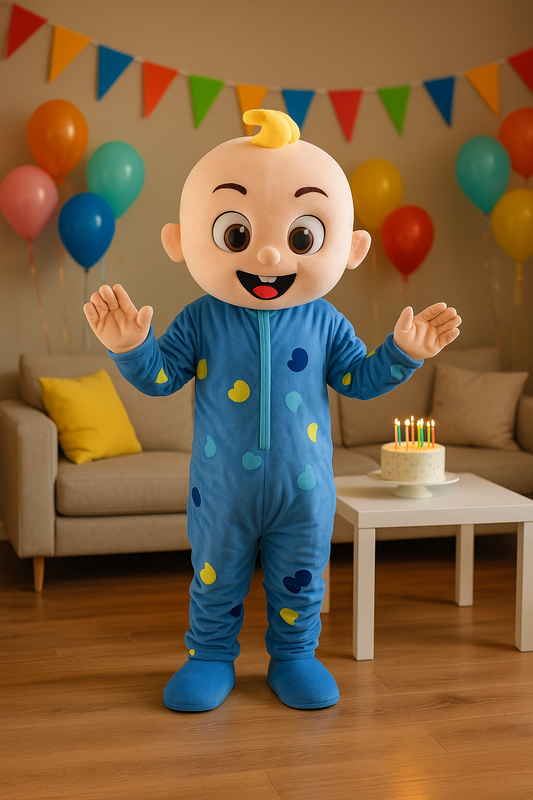 Cocomelon Mascotte verhuur 🎶 De ster uit YouTube – Cocomelon komt jouw feestje vrolijk maken!